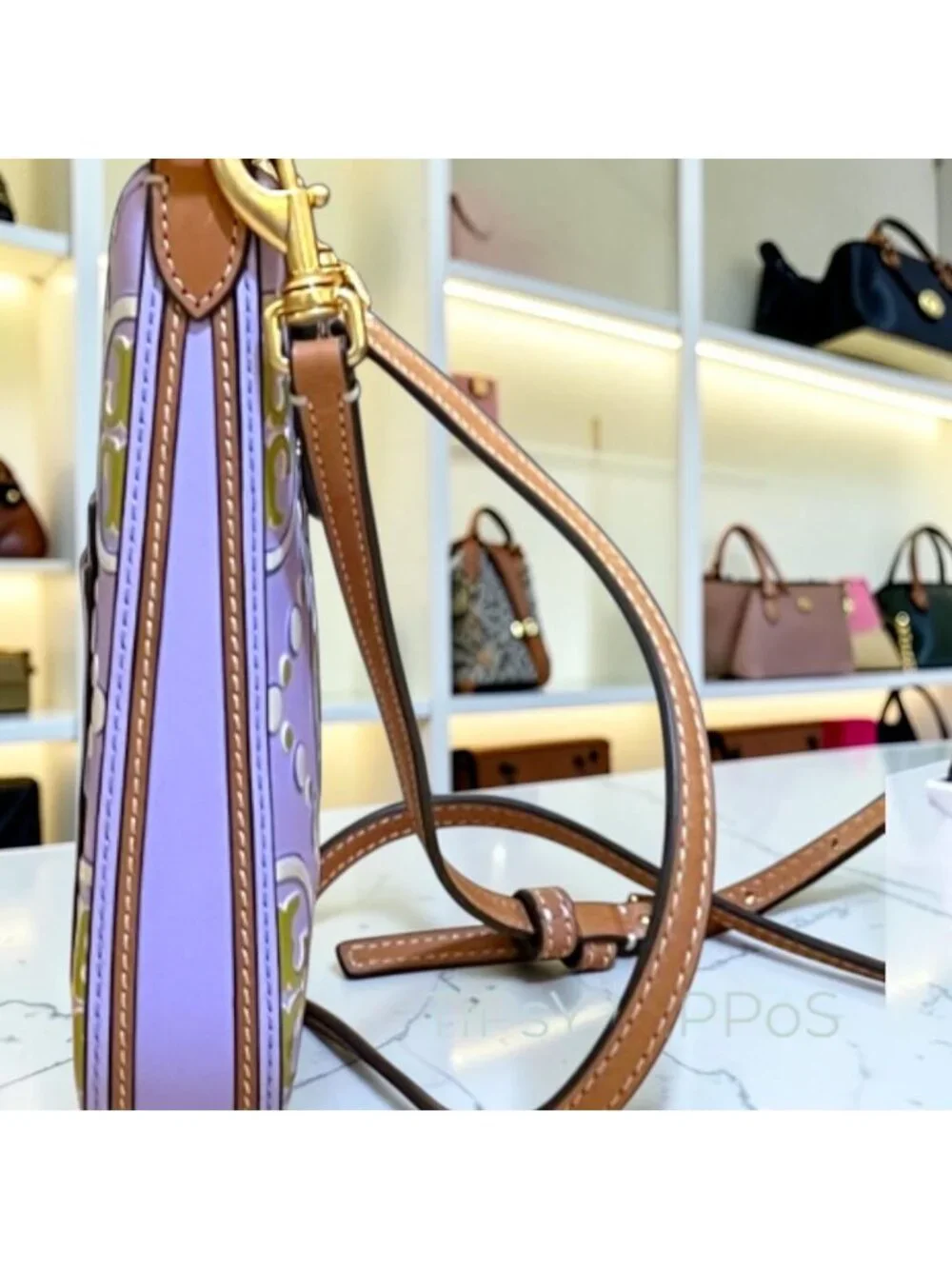 TORY BURCH PURPLE & GREEN EMBOSSED CROSSBODY ✺✺